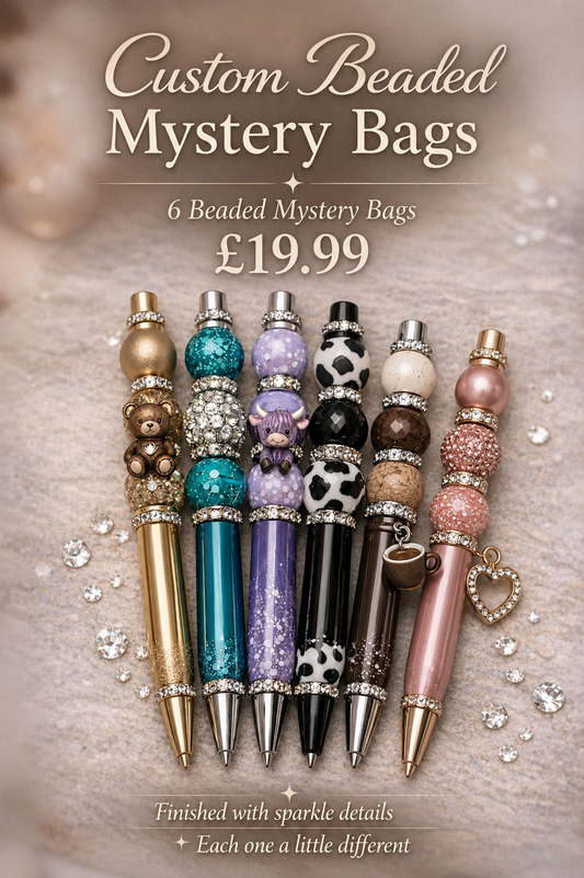 6 Customised beaded pen mystery bags