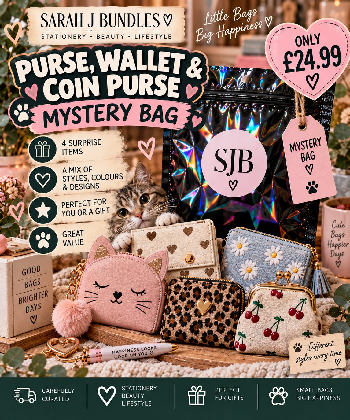 Purse, Wallet & Coin Purse Mystery Bag – 4 Pieces