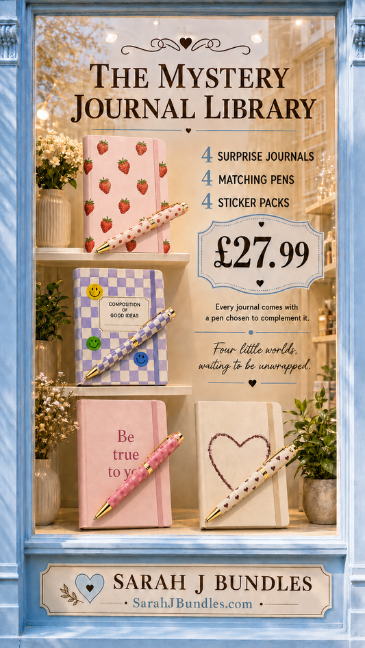 Mystery Journal Bundle | 4 A5 Surprise Journals & Hidden Pen Chance