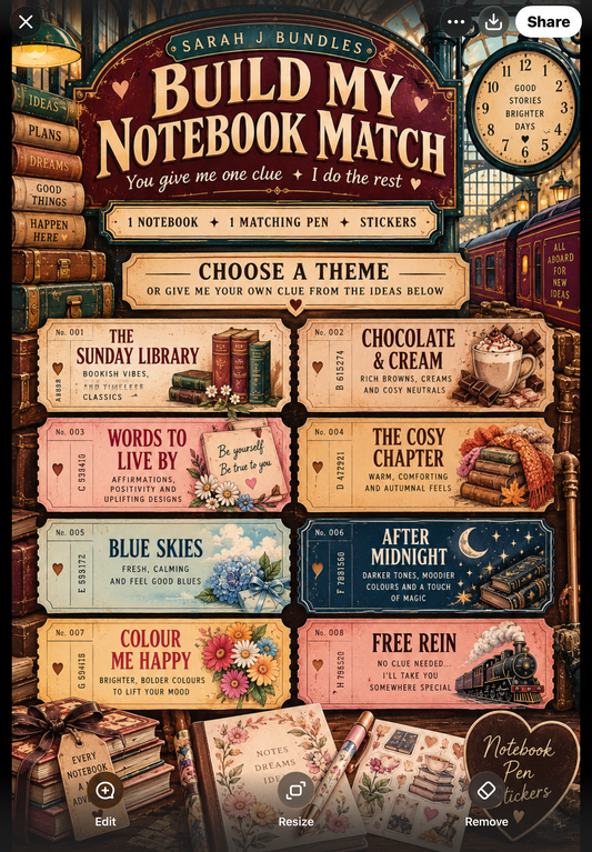 The Notebook Match – You Pick the Vibe, I’ll Do the Rest