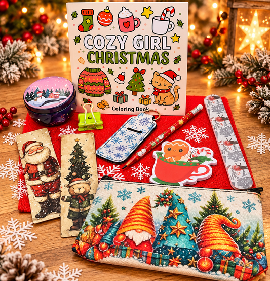A gorgeous 10-piece Christmas stationery bundle, handpicked especially for you and filled with cosy festive goodies.
